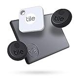 Tile Essentials (2020) 4-pack (1 Mate, 1 Slim, 2 Stickers) - Bluetooth Tracker & Item Locators for K | Amazon (US)