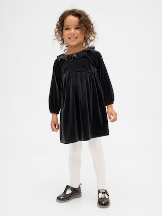 Baby & Toddler Velour Ruffle Collar Dress | Gap (US)