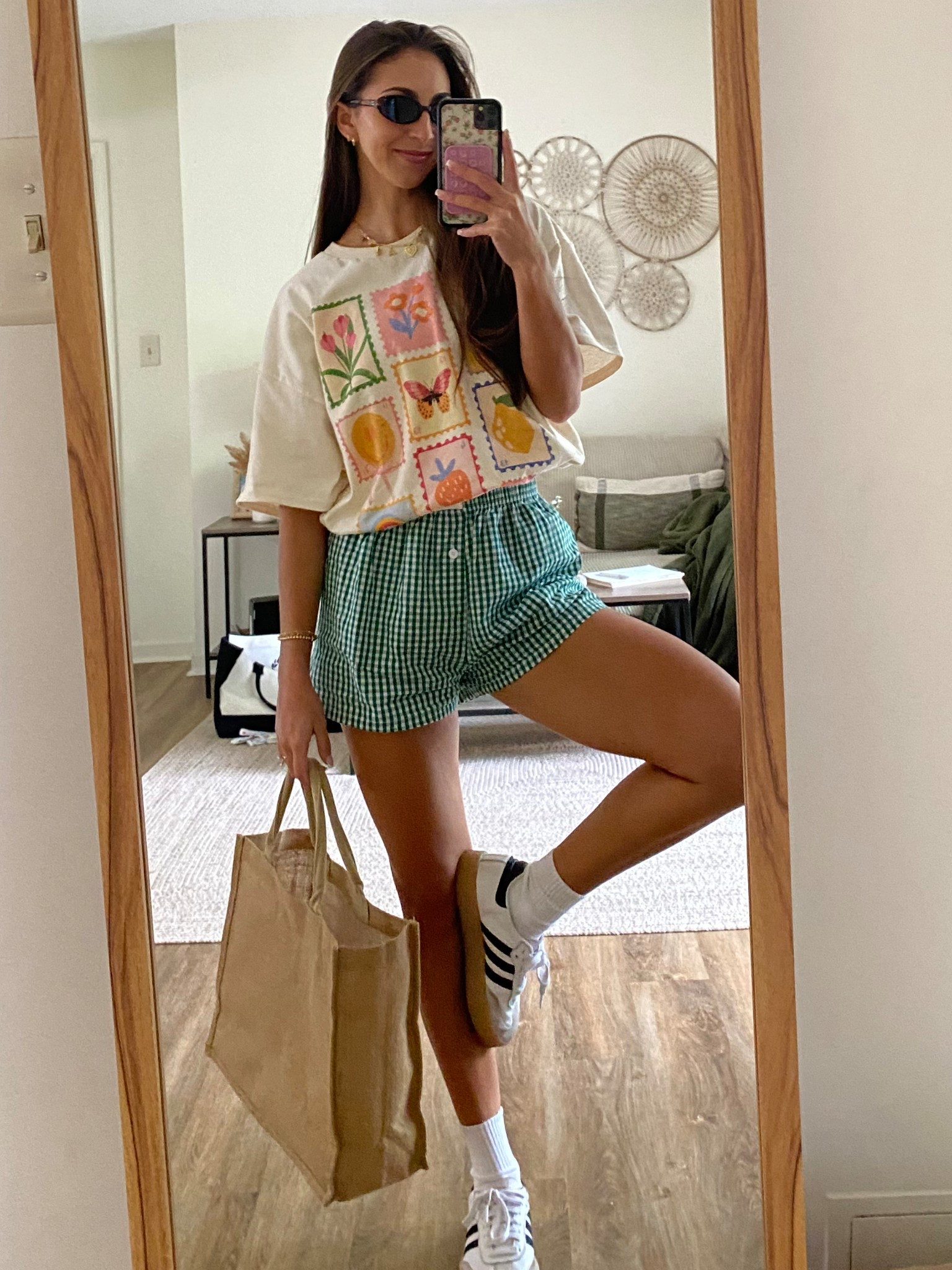 Farmers Market Outfit🪻💚 Love this summer outfit and boxer shorts! 

#LTKSeasonal #LTKStyleTip #LTKSummerEdit