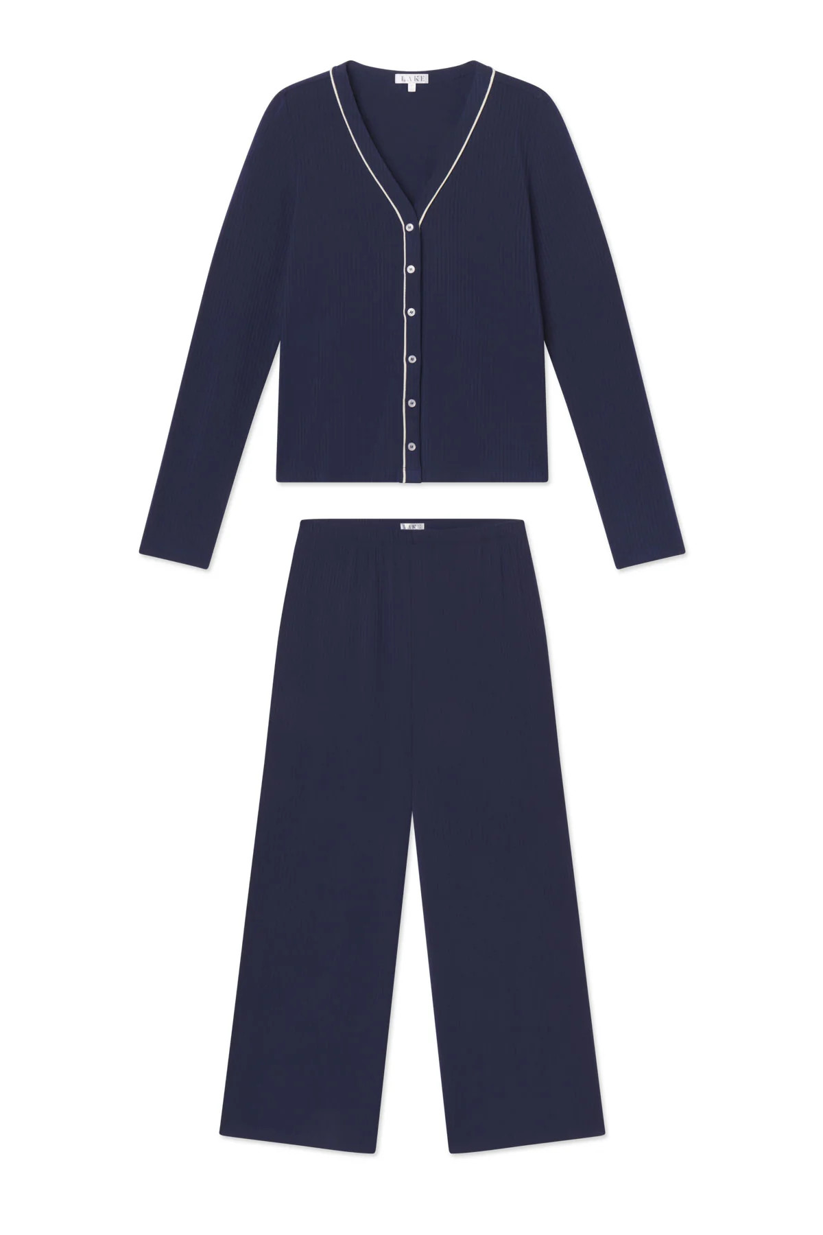 DreamModal™ Reverie Long-Long Set in English Navy | Lake Pajamas