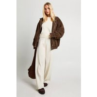 boohoo Women's Crew Neck Jumper & Wide Leg Trouser in Cream | Size: Large | Boohoo.com (UK & IE)
