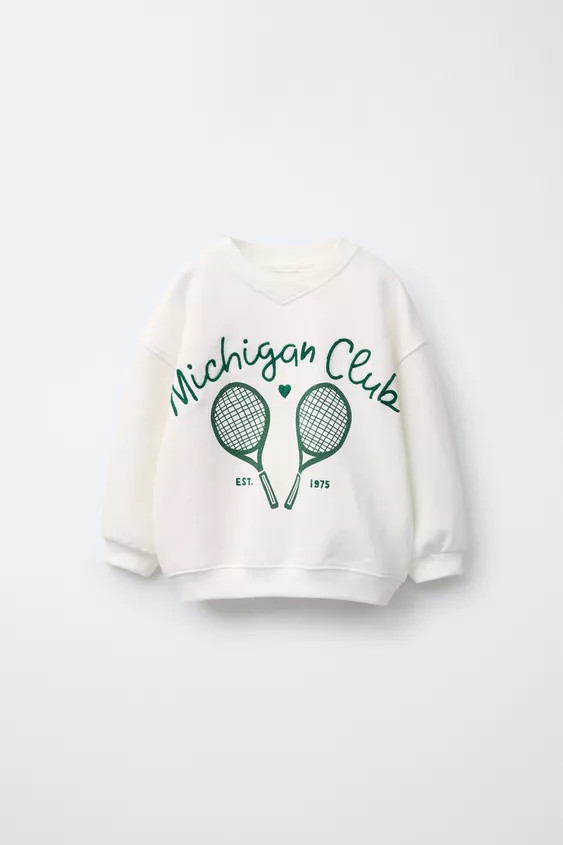 SPORTY EMBROIDERED TEXT SWEATSHIRT | Zara US