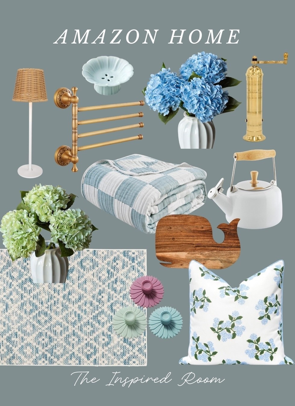 Recent Amazon favorites I personally have and love! Rug, outdoor pillow, swivel towel rod, faux hydrangeas, outdoor lamp, whale board, mug lids and more - all linked below 

#LTKSaleAlert #LTKFindsUnder50 #LTKHome