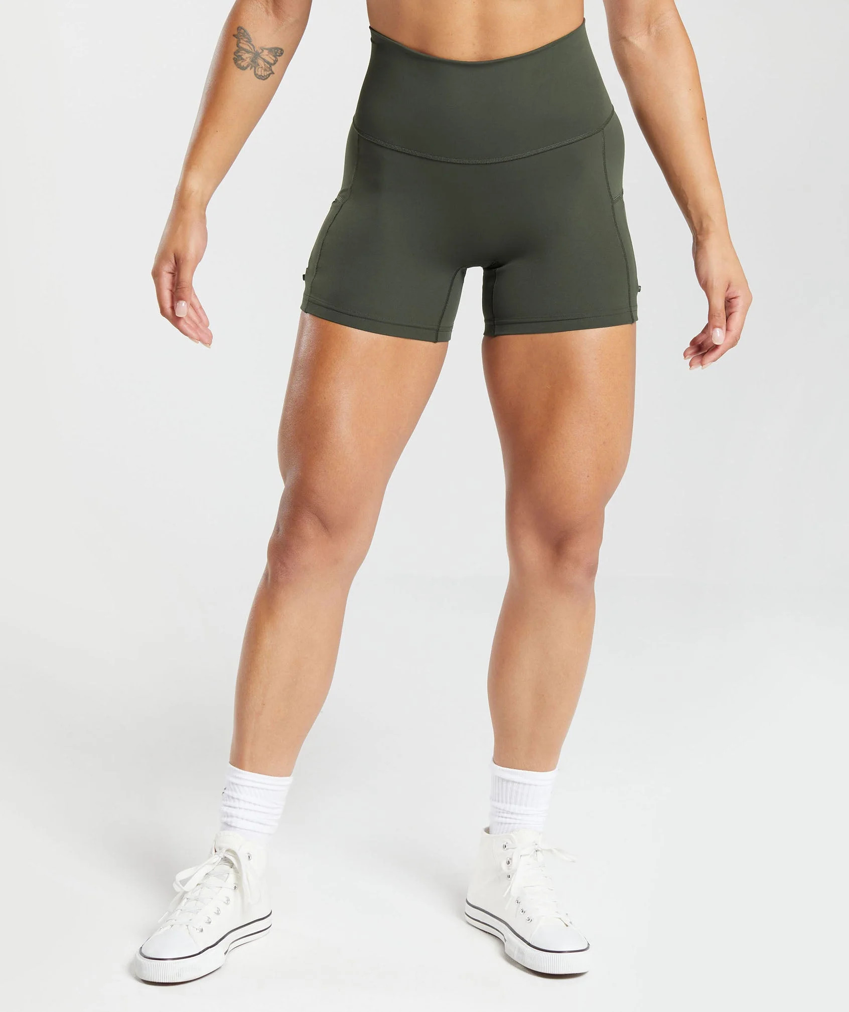 Gymshark Legacy Tight Shorts - Deep Olive Green | Gymshark (Global)