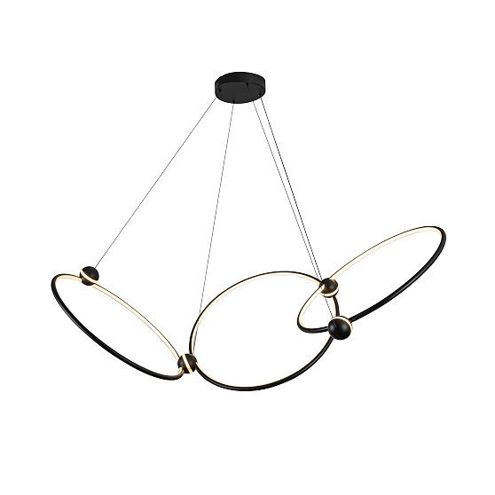 Ferris LED 3-Head Chandelier, Black | West Elm (US)