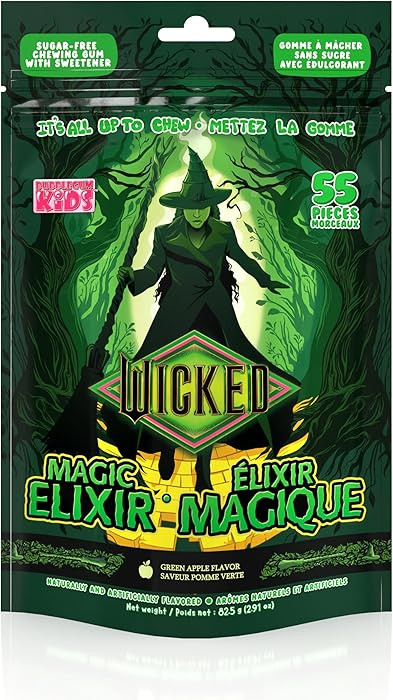 Wicked Elphaba Sugar Free Gum by Bubblegum Kids | Stocking Stuffers, Holiday Candy, Party Favors ... | Amazon (US)