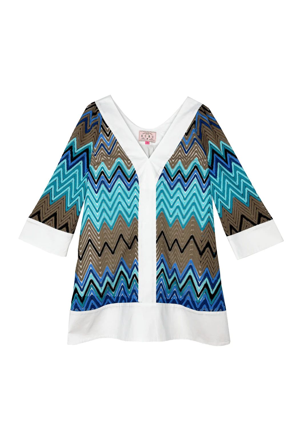 Buru x Kelly Golightly Deep V Mini Kaftan | Shop BURU