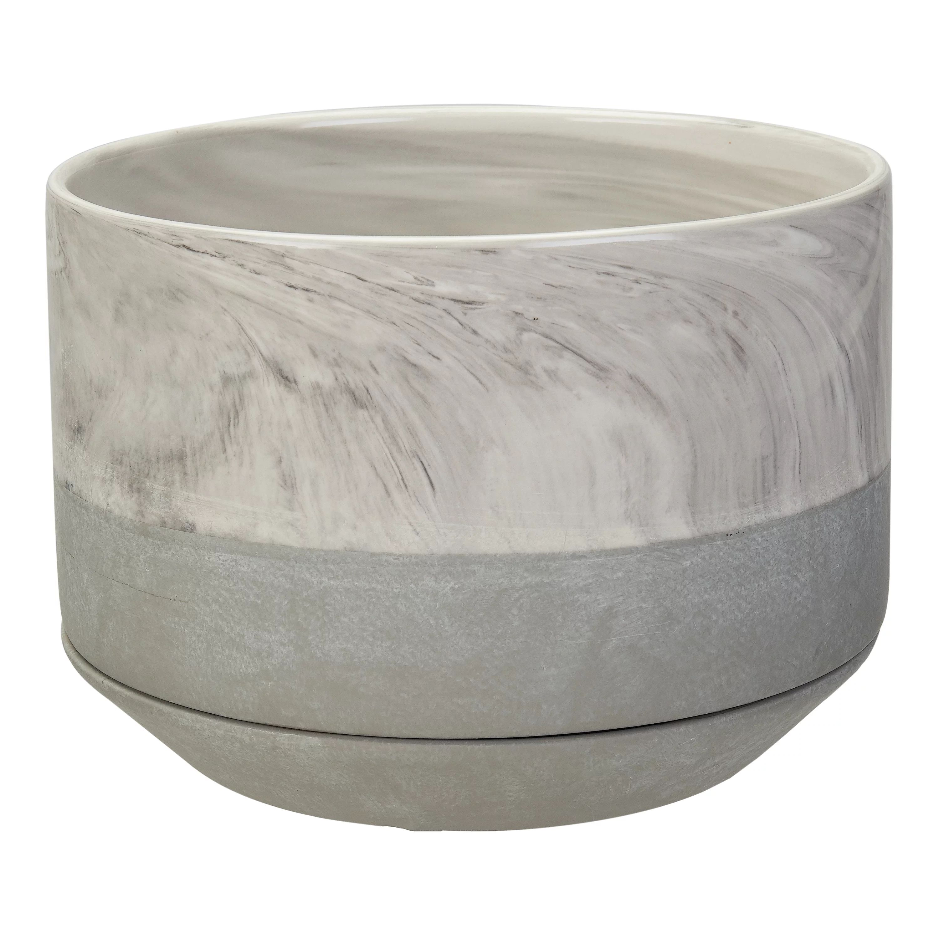 Better Homes & Gardens 9" Della Pot in Marble/Concrete | Walmart (US)