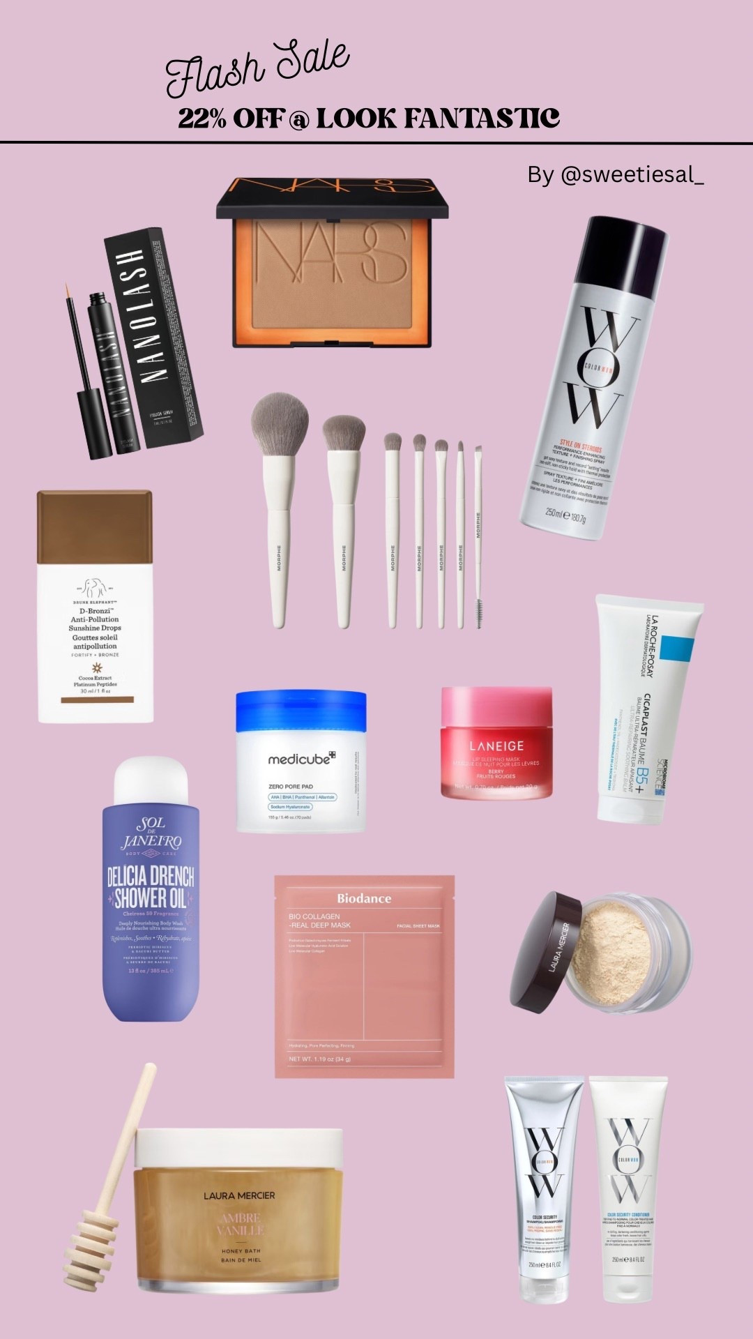 FLASH SALE AT LOOKFANTASTIC

Use code FLASH22 at checkout 🛒

Some amazing brands included including many of our fave hair care. Korean skincare and makeup brands! 

Special shout out to Nanolash - this stuff is unreal if you are on a lash growth journey!!

• Sale • Beauty • LookFantastic • Medicube • Laneige • La Roche Posay • Nanolash • Lash Serum • Makeup • Korean Skincare • Drunk Elephant • Color Wow • Nars • Sol de Janeiro • Laura Mercier • 

#LTKsale #LTKbeauty #LTKtravel