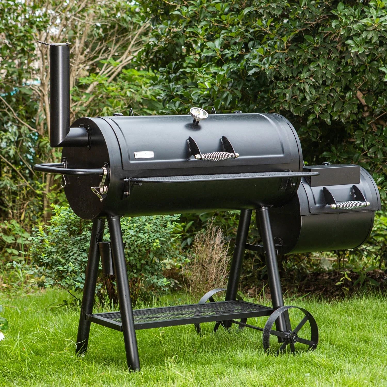 Summit Living Charcoal Grill with Offset Smoker 941 sq.in. Extra Large BBQ Grill Black | Walmart (US)