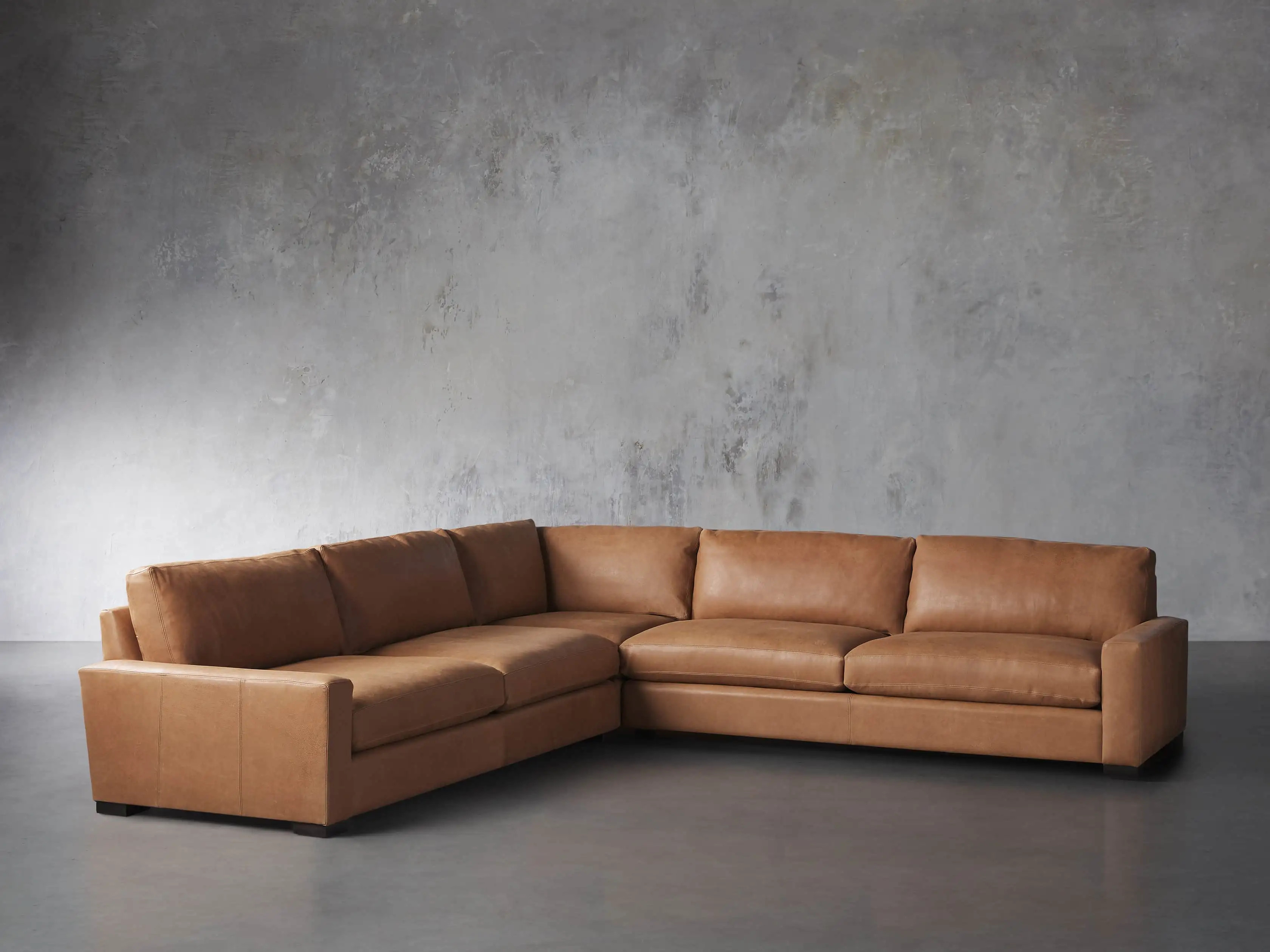 Remington Leather Three Piece Sectional | Arhaus