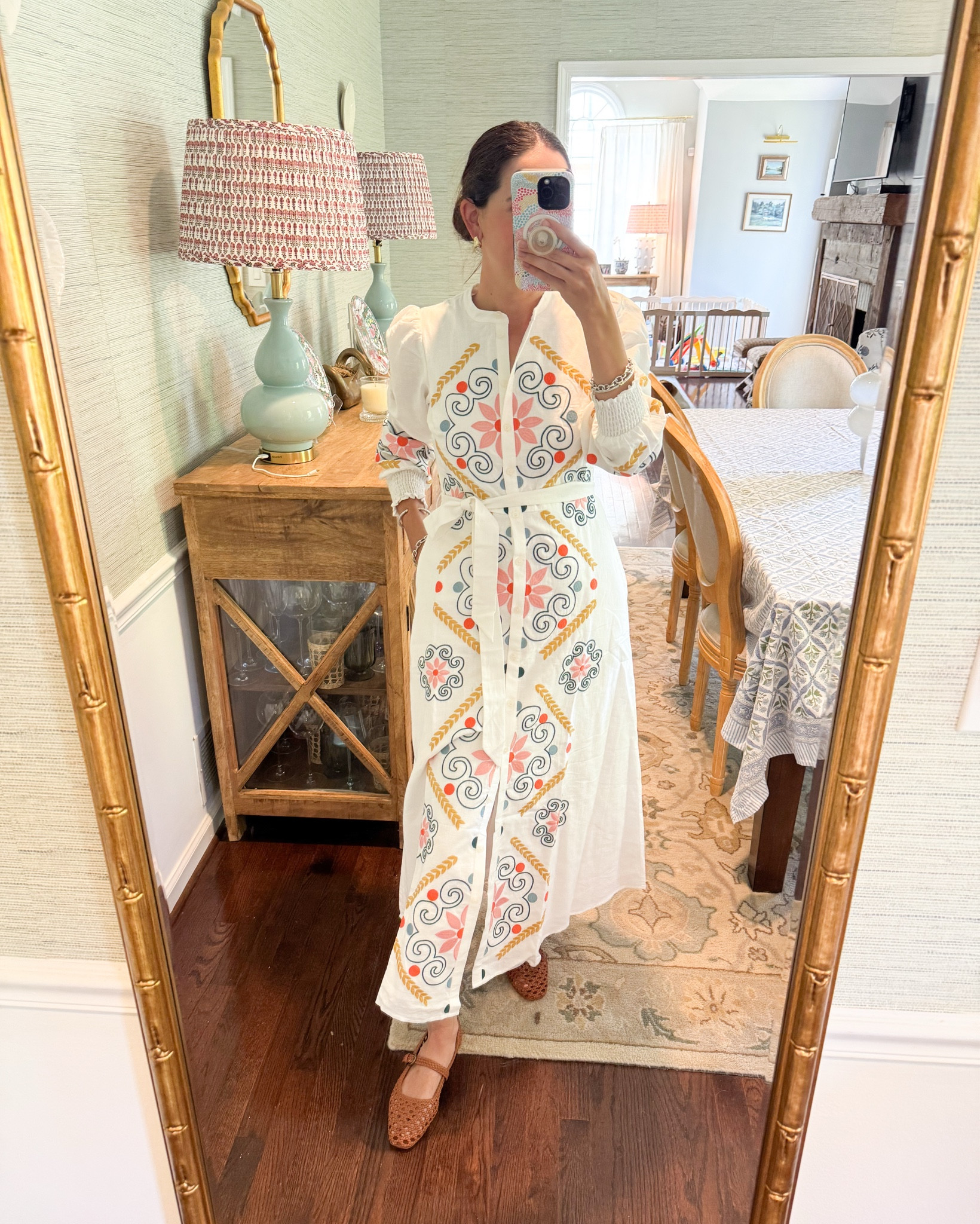 Sized down in both white dresses and green eyelet dress, other dresses tts 

#LTKStyleTip