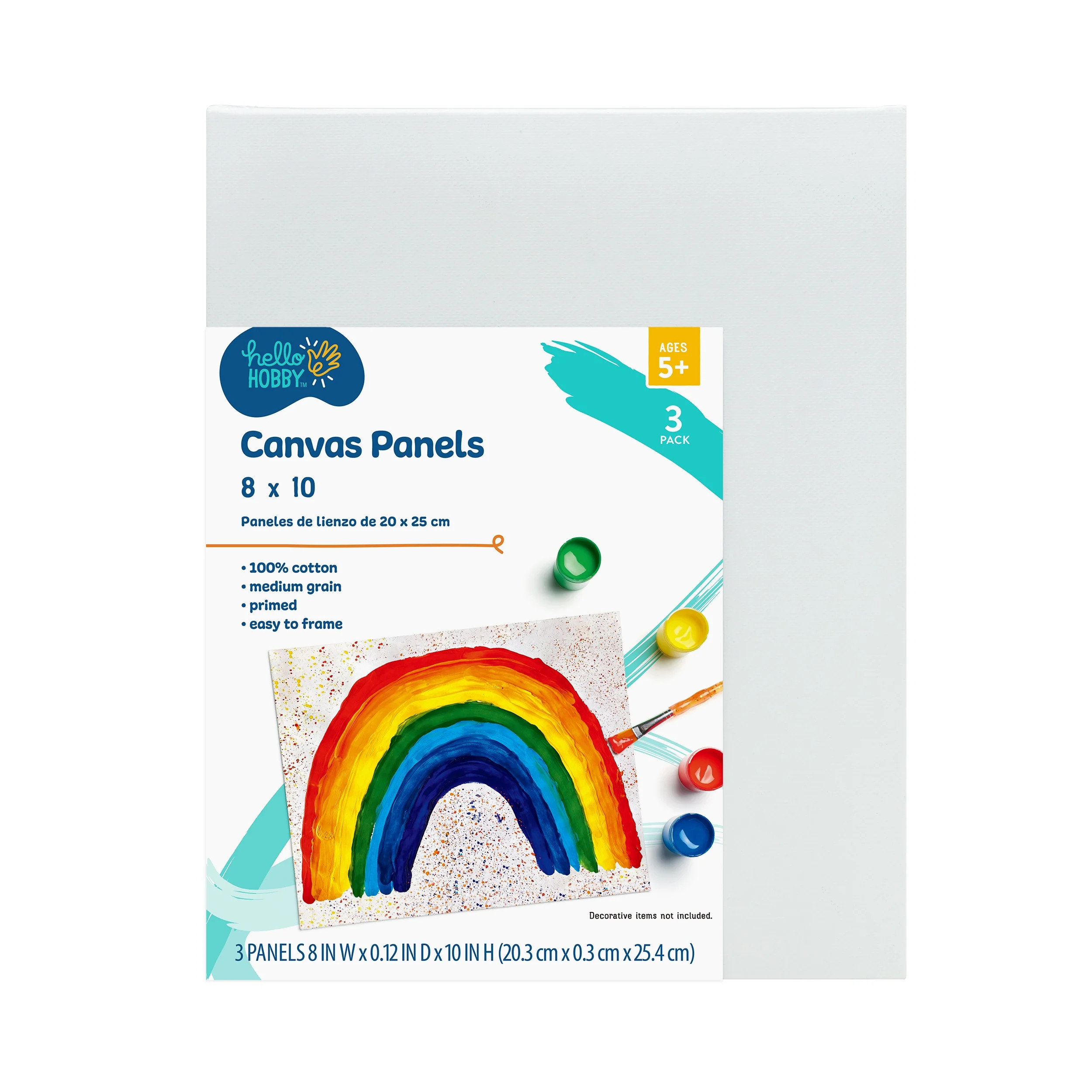 Hello Hobby 8x10 Panel Canvas, 3PK | Walmart (US)