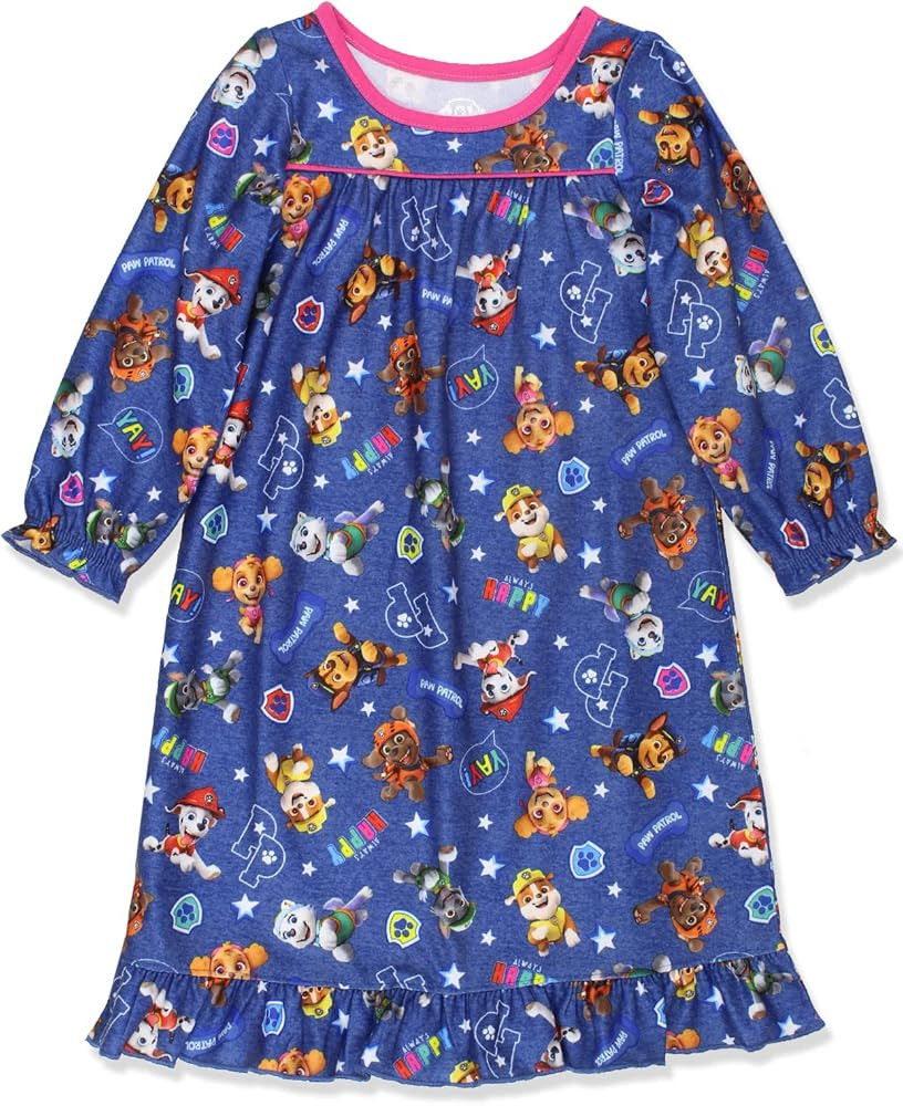 Nickelodeon Paw Patrol Toddler Girls Flannel Granny Gown Nightgown Pajamas | Amazon (US)
