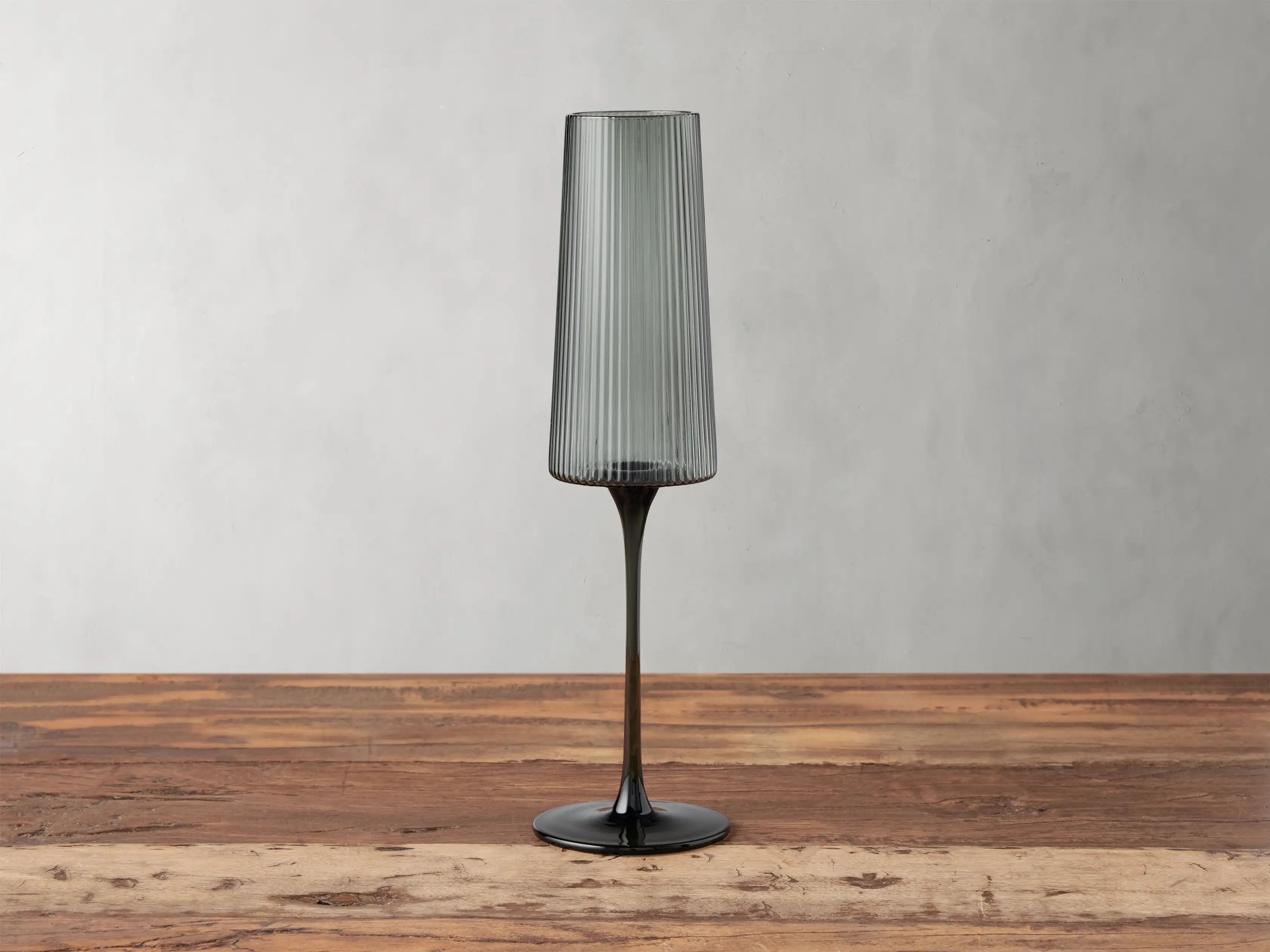 Della Champagne Flutes in Smoke (Set of 4) | Arhaus