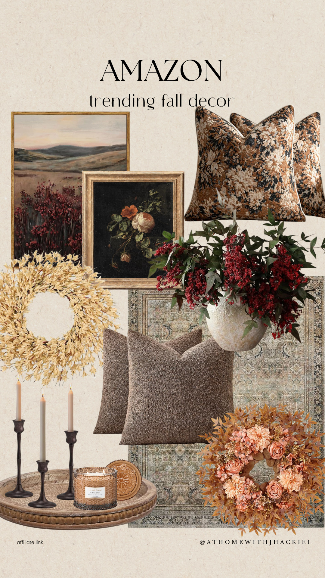 Amazon fall decor, trending fall decor, fall home finds, autumn decorating ideas, fall wreath, floral fall pillows, moody artwork, fall living room decor, cozy home decor, amazon home decor finds, vintage inspired fall decor, fall coffee table styling, neutral fall decor, designer inspired decor, seasonal home refresh, affordable fall decorating, warm autumn tones, fall decorating trends, traditional home decor, amazon decor favorites

#LTKSeasonal #LTKHome