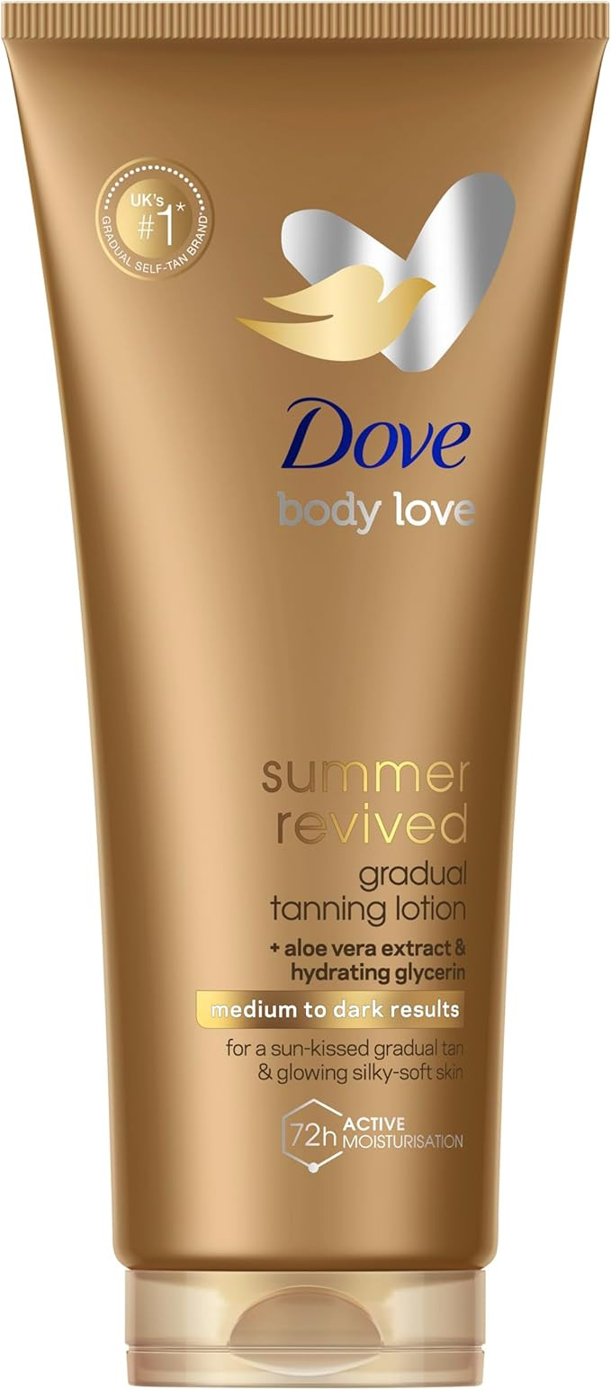 Dove Summer Revived Medium to Dark Gradual Tanning Lotion for a gradual tan and natural, radiant ... | Amazon (UK)