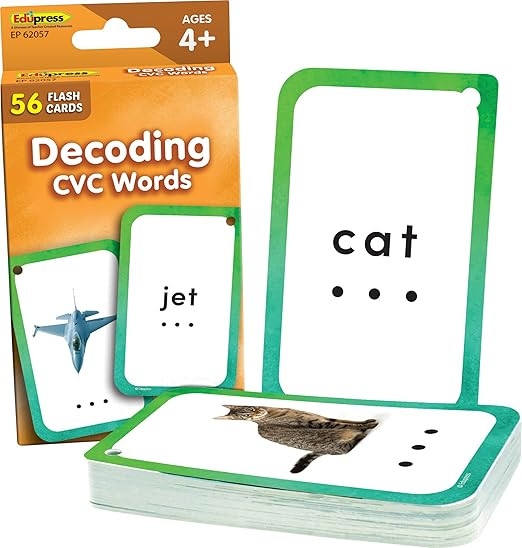 Decoding CVC Words Flash Cards (EP62057) | Amazon (US)