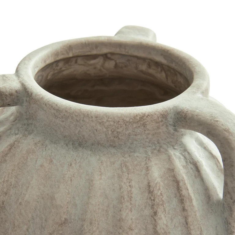 Better Homes & Gardens Three Handled Ceramic Vase, 10", Ivory - Walmart.com | Walmart (US)