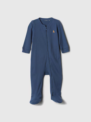 Baby Ribbed Two-Way Zip One-Piece | Gap Factory