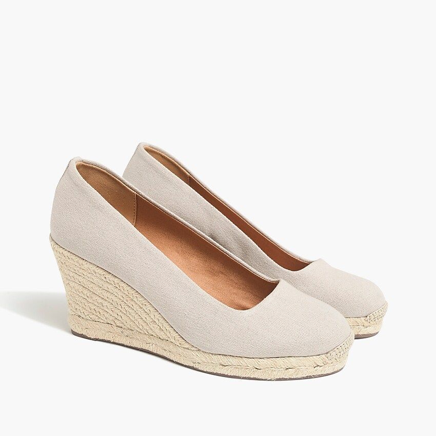 Canvas espadrille wedges | J.Crew Factory