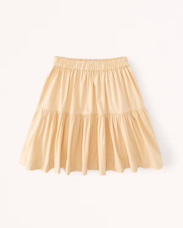 Poplin Volume Mini Skirt | Abercrombie & Fitch (US)
