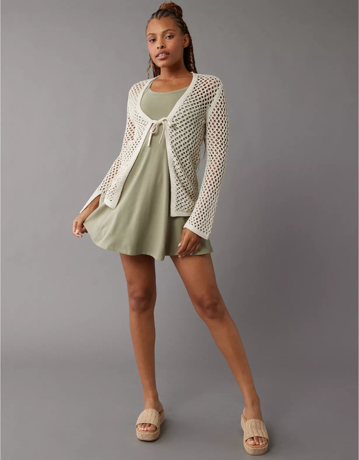 AE Knit Racerback Mini Dress | American Eagle Outfitters (US & CA)
