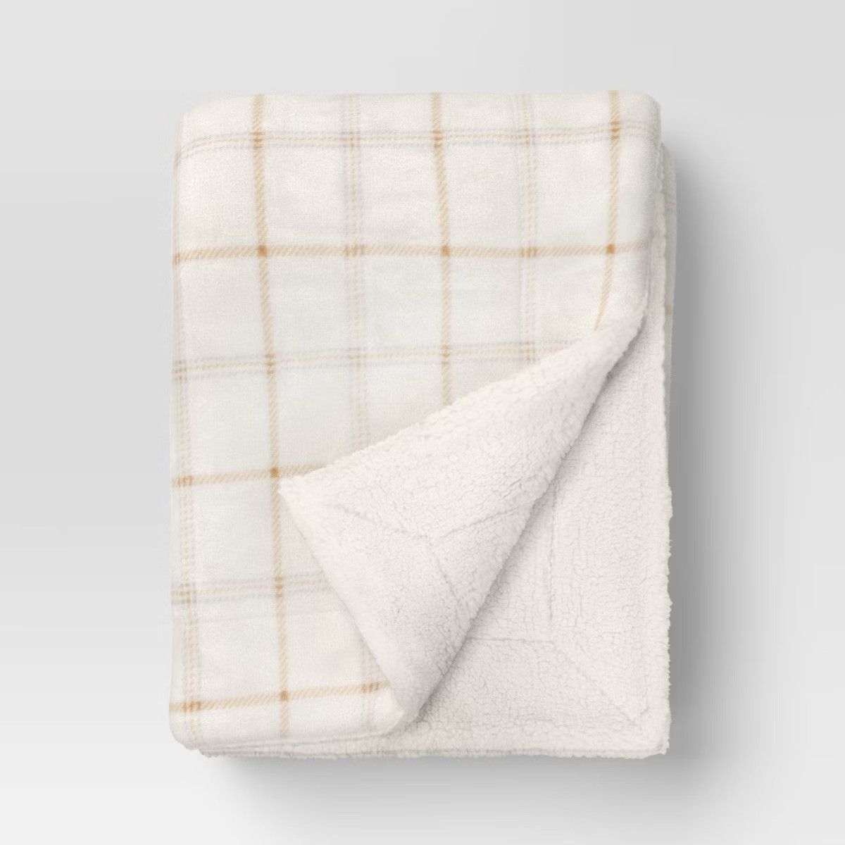 Plush Throw Blanket Faux Shearling Reverse - Threshold™ | Target