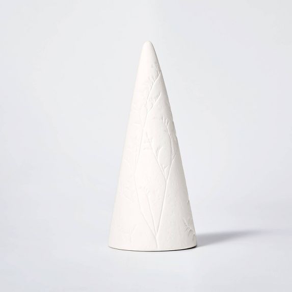 Medium Stamped Ceramic Decorative Tree White - Threshold&#8482; designed with Studio McGee | Target