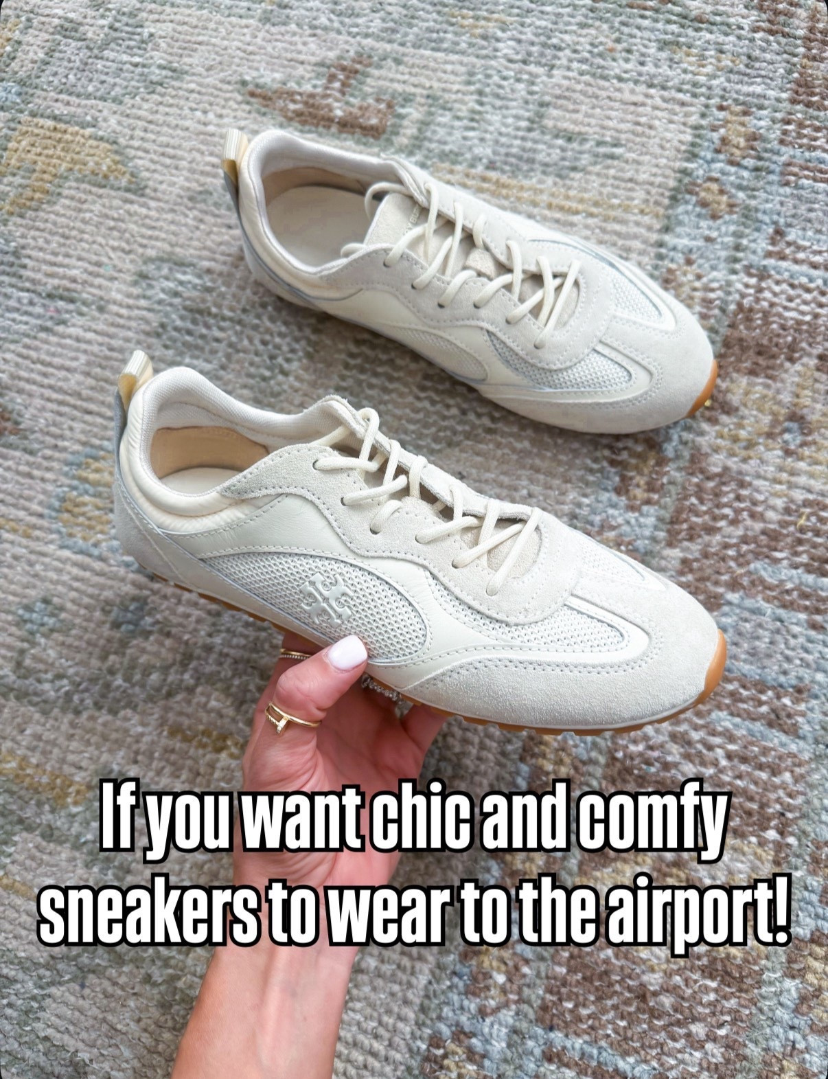 The best sneakers to wear to the airport and for travel + lots of walking! Feels like you’re walking on a cloud! Tory Burch field sneakers - I went up half a size. 

#LTKPetite #LTKootd #LTKTravel