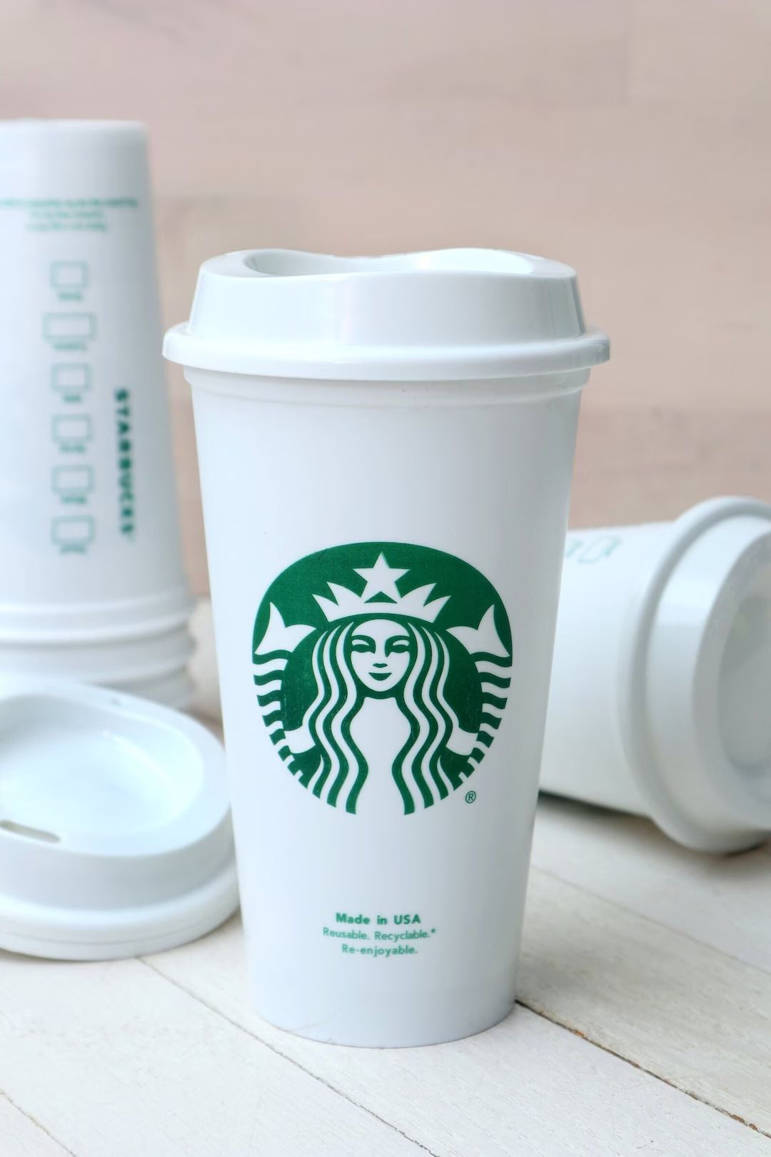 STARBUCKS Reusable Cups Recyclable Grande 16 oz Plastic Travel | Etsy (US)