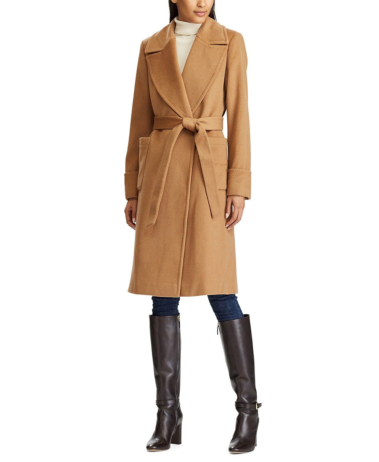 Wool-Blend Wrap Coat | Macys (US)