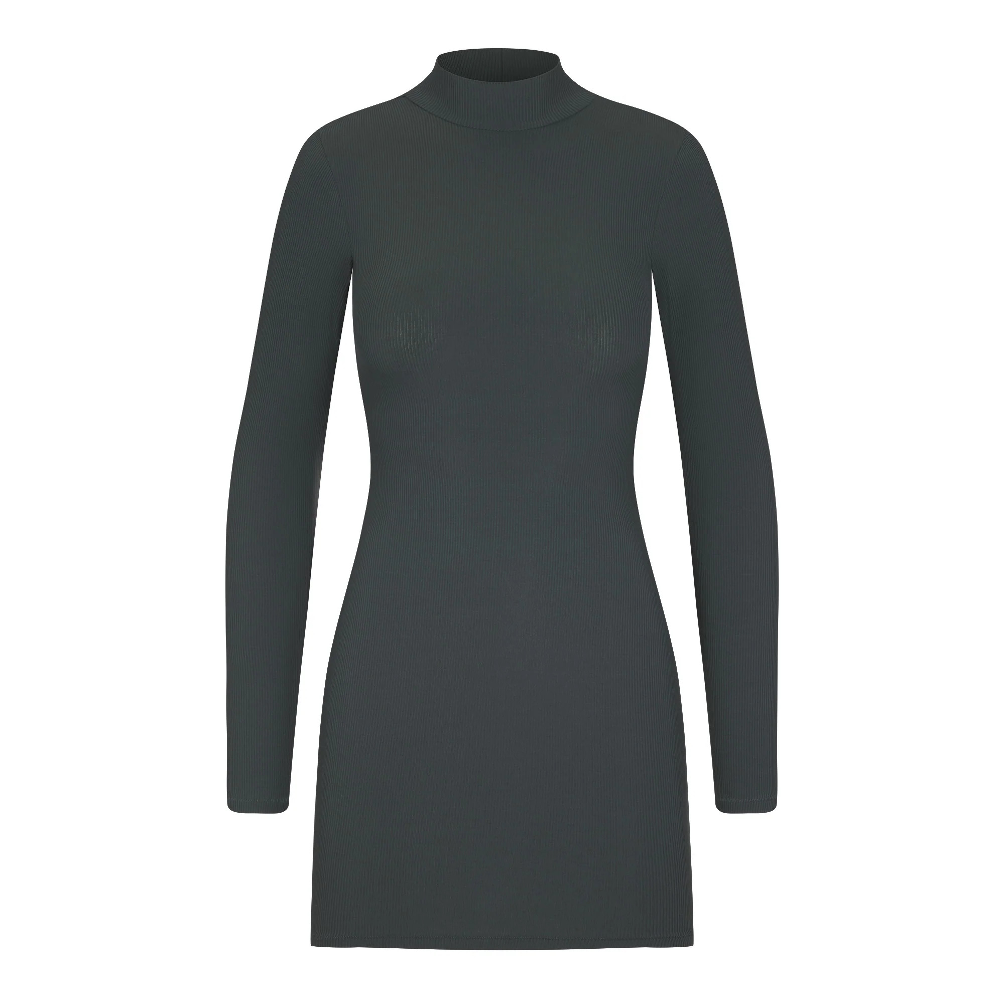 SOFT LOUNGE TURTLENECK MINI DRESS | DEEP SEA | SKIMS (US)