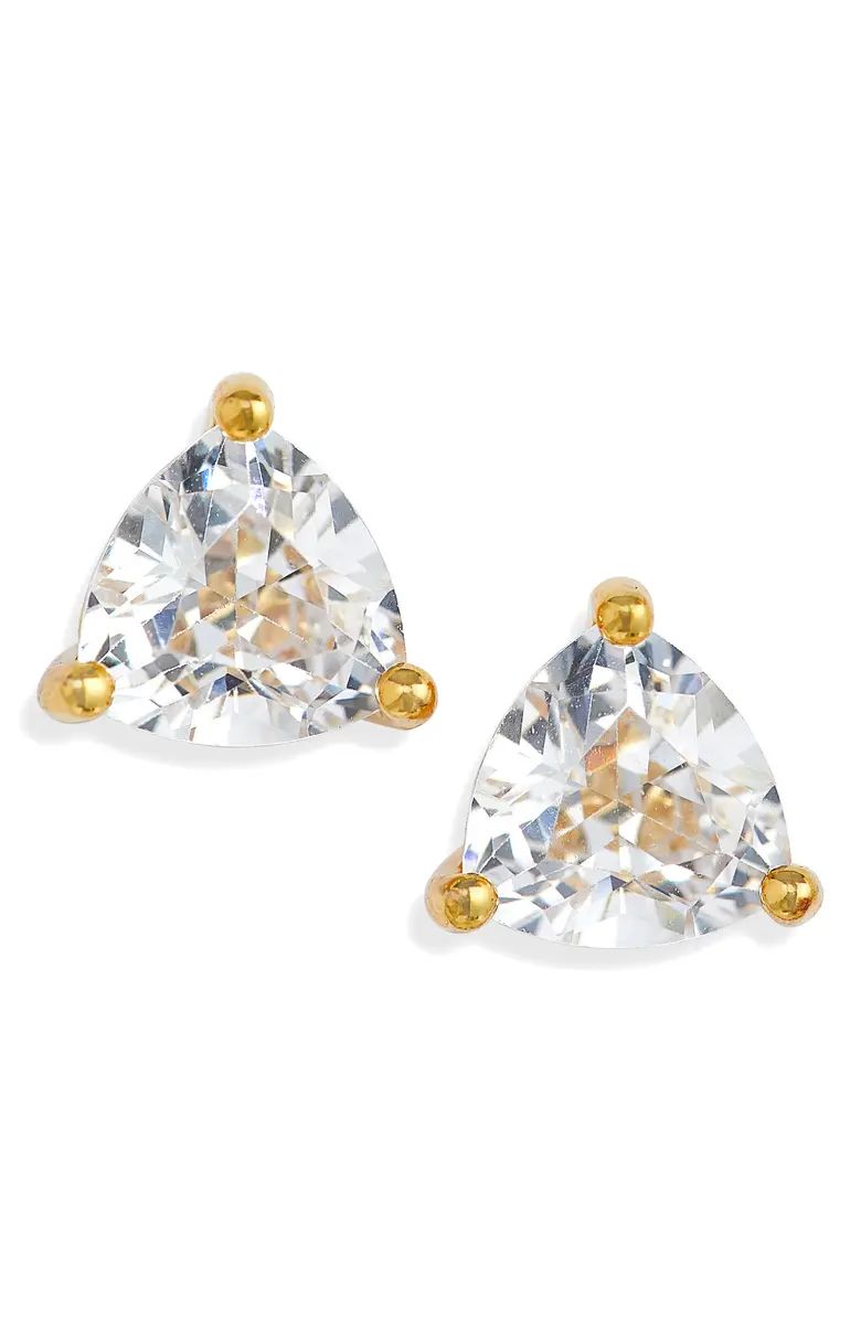 2ct Trillion Sterling Silver Cubic Zirconia Stud Earrings | Nordstrom