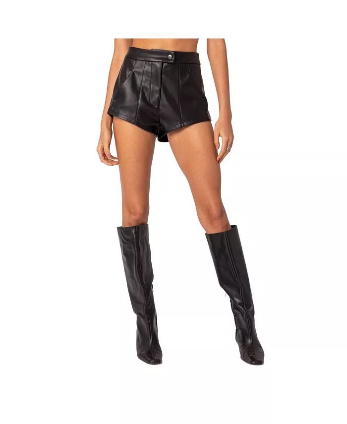 Women's Ramona high rise faux leather micro shorts | Macy's