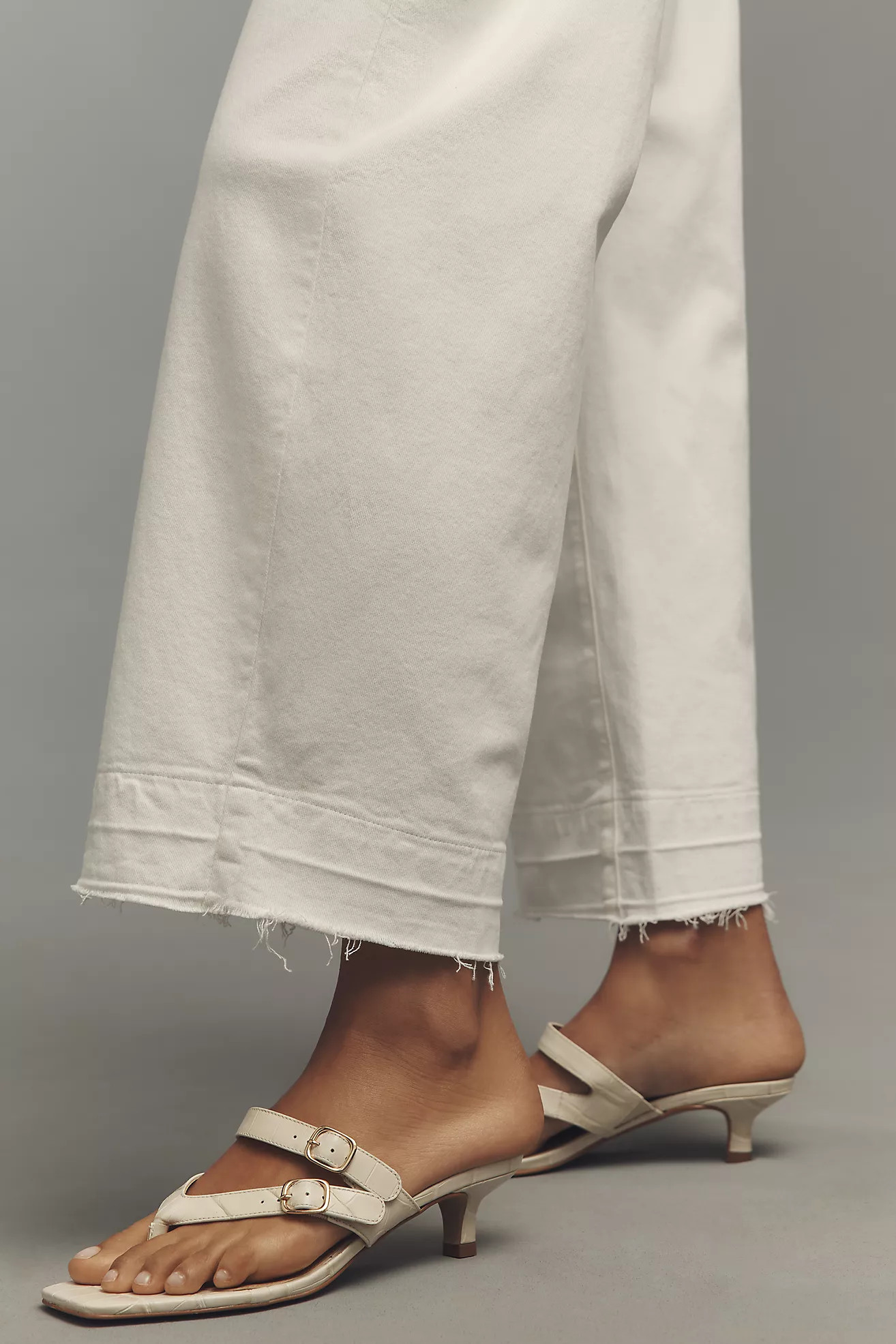 Maeve Buckle Thong Kitten Heels | Anthropologie (US)