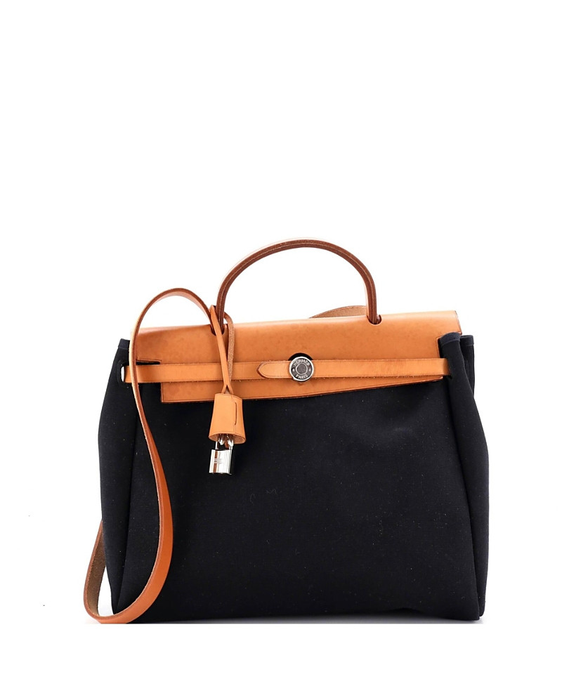 Pre-Owned HERMES Pm Herbag Toile and Leather | Bloomingdale's (US)