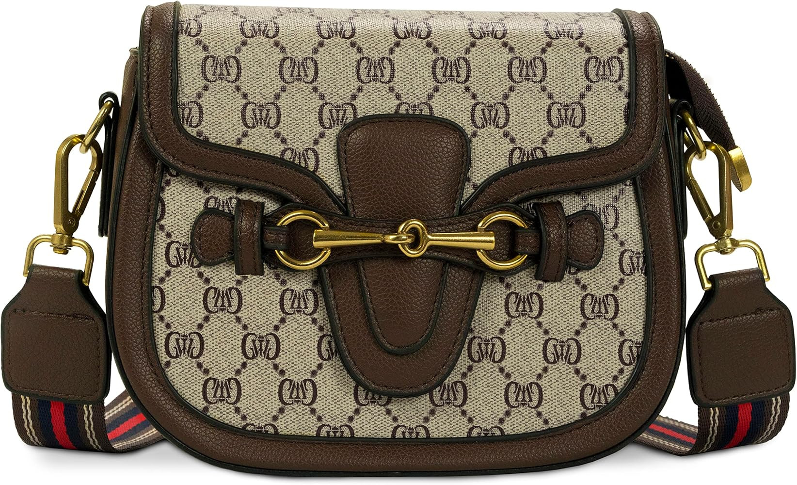 Small Crossbody Bags for Women - Leather Purse Handbag - Fashion Design Golden Clasp | Amazon (US)