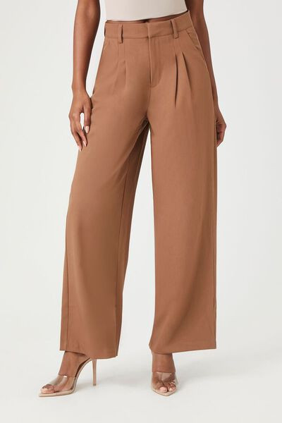 Pleated Wide-Leg Trouser Pants | Forever 21 | Forever 21 (US)