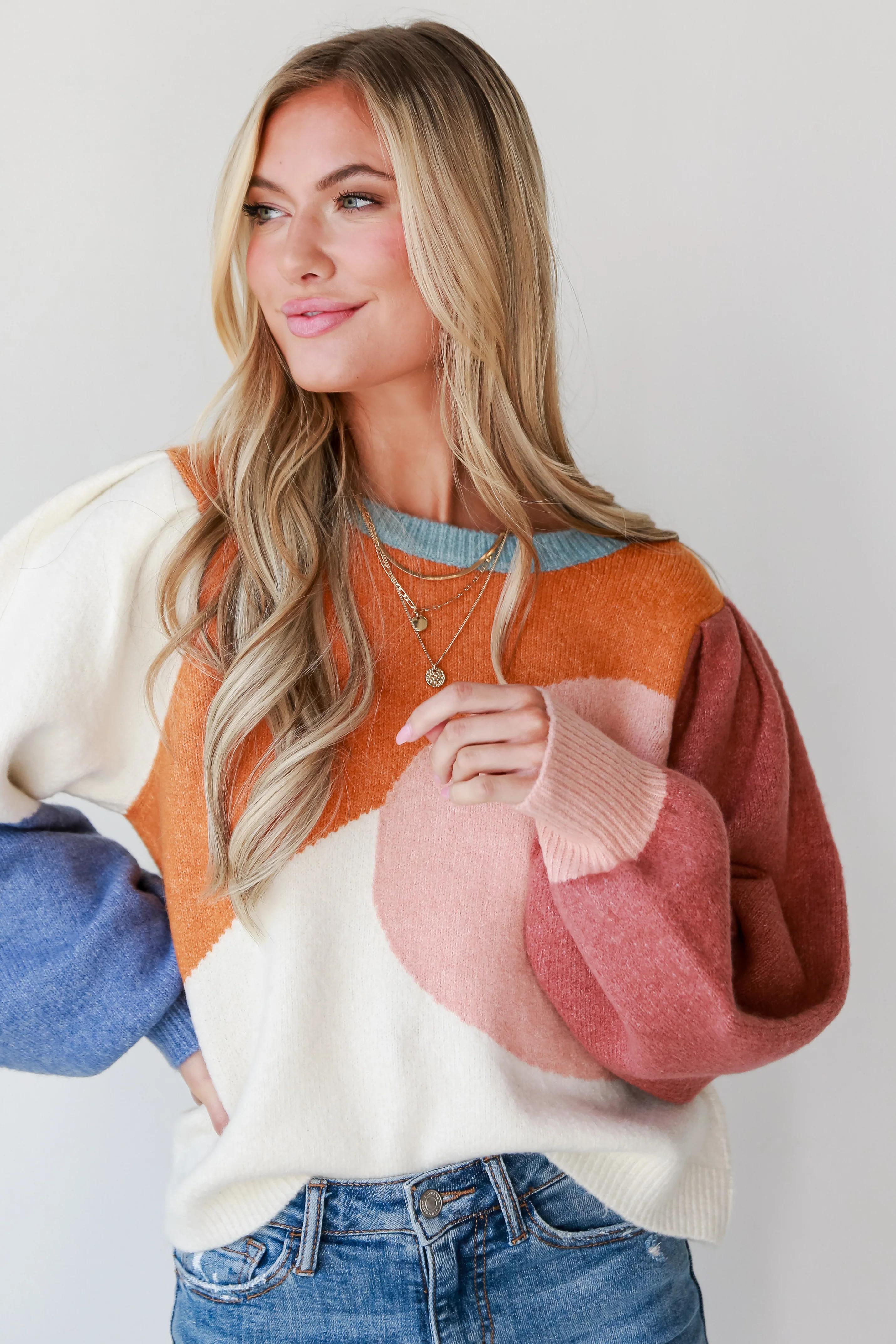 Never Let You Go Color Block Sweater | Dress Up
