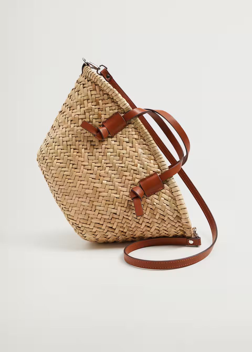 Double strap mini basket bag | MANGO (UK)