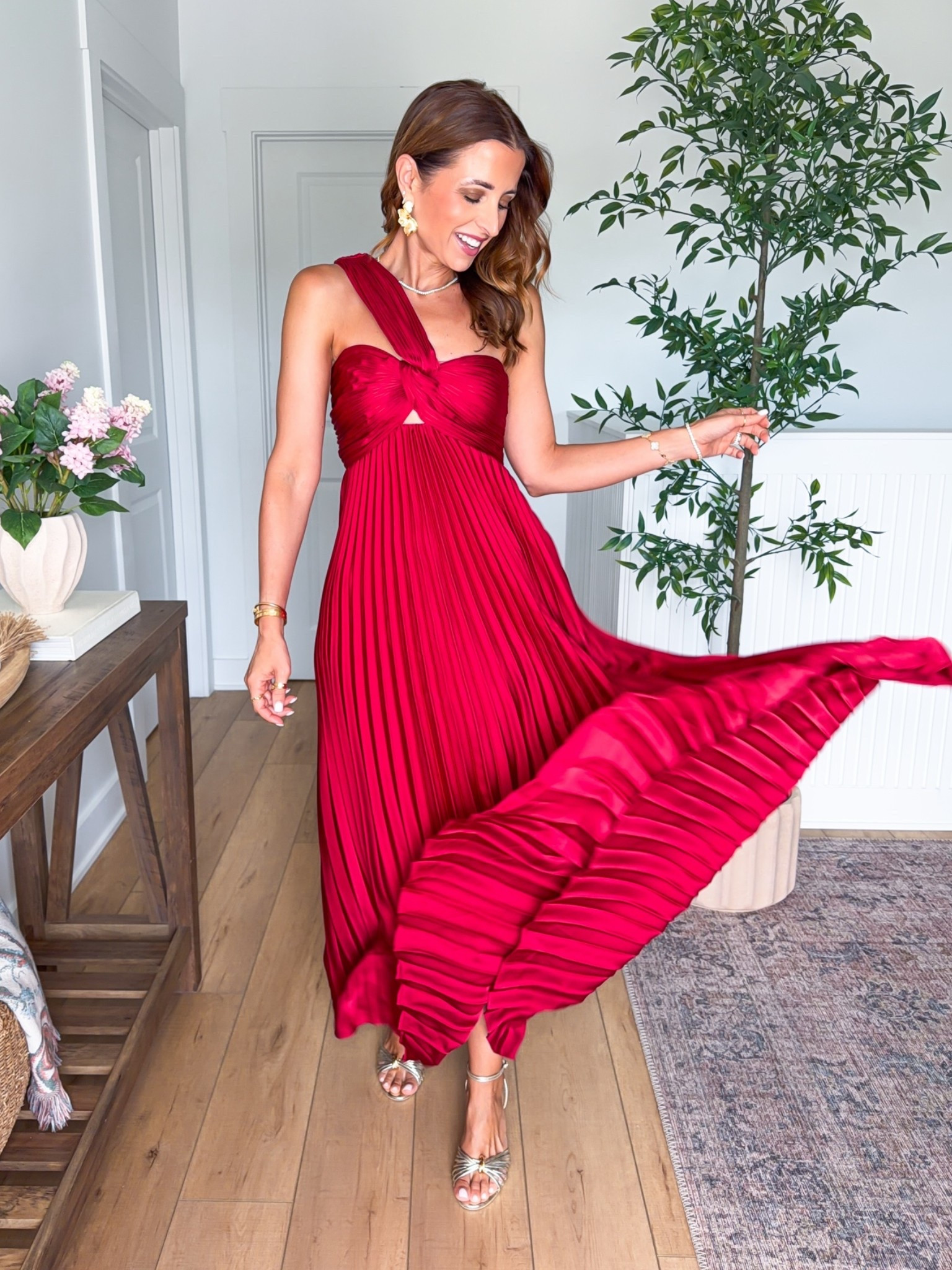 Fall wedding guest dresses. Winter wedding guest dresses. Cocktail dresses. Black tie optional dresses. Pleated maxi dress. Party dress. Party outfit. Cocktail outfit. Dinner date. Wearing XS - strap is a smidge long on me so I would either have it hemmed or try to pin it. Would be bump-friendly, too!

#LTKTravel #LTKWedding #LTKootd