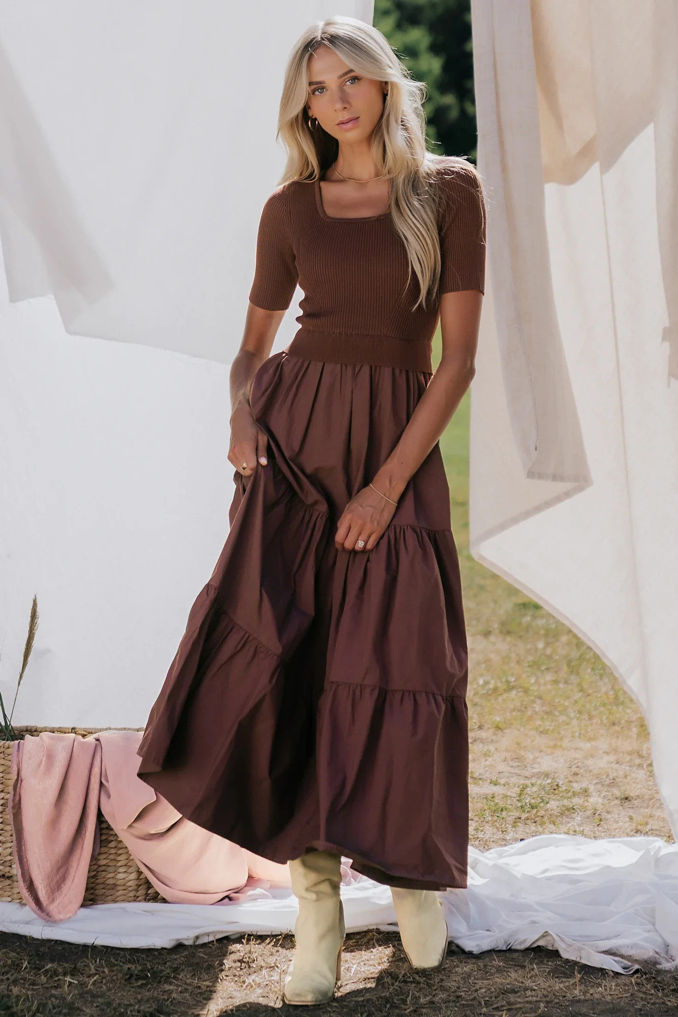 Astra Tiered Dress | Espresso | Baltic Born