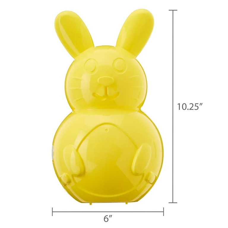 Plastic Bunny Container, Yellow, 10.25", Easter by Way To Celebrate | Walmart (US)