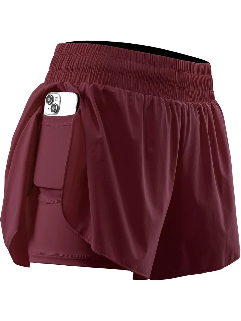 NELEUS Womens 2 in 1 Workout Yoga Shorts for Athletic Gym Running Casual Summer Short with Pocket... | Walmart (US)