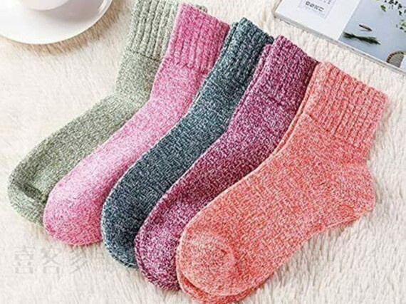 5 PAIRS of Cashmere Wool Socks. Thick Warm and Cozy Socks. | Etsy | Etsy (US)