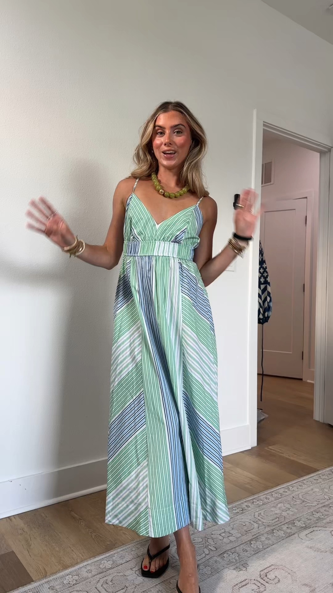 Walmart size xs Keep it simple and stylish with Free Assembly’s Mixed Stripe Maxi Dress. A beautiful nod to sunny days, this one-and-done style is crafted in 100% cotton for a lightweight, breathable feel. Featuring a flattering deep V-neckline, a banded elastic waistband, and a flirty back cut-out detail, it's designed for effortless confidence. Simply pair this dress with your favorite sandals for a day of fun. Only at Walmart

#LTKootd #LTKSaleAlert #LTKSeasonal