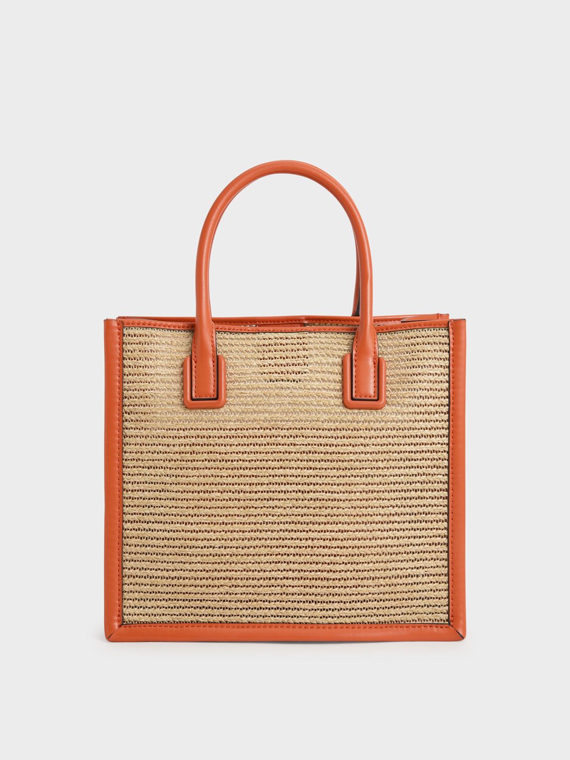 Raffia Double Handle Tote Bag
- Orange | CHARLES & KEITH (US)