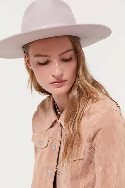 UO Flat Brim Felt Fedora Hat | Urban Outfitters (US and RoW)