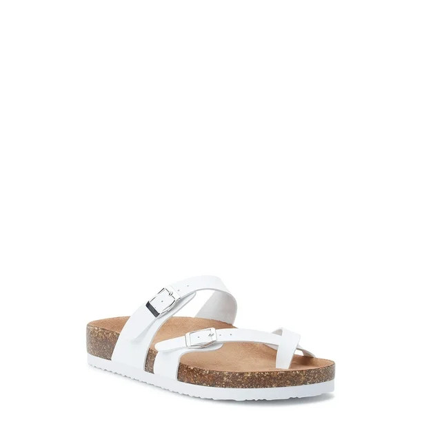 Time and Tru Women's Footbed Thong Sandals - Walmart.com | Walmart (US)